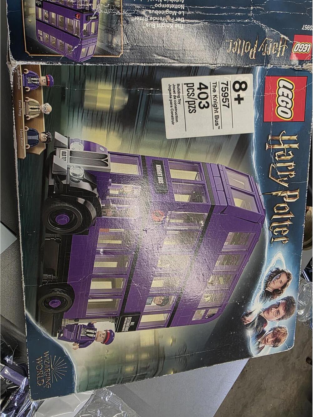 Lego set 75957 -Harry Potter The Knight Bus, has all 3 Mini Figs, bag 1 & 2 open